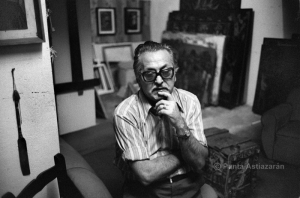 Luis Solari en su estudio, año 1976