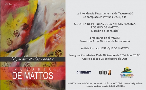 El MUART inaugura exposici&oacute;n de Rosario de Mattos.