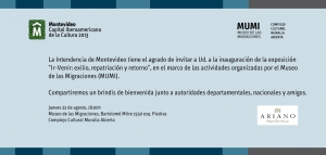 22 de agosto inaugura exposici&oacute;n en Museo de las Migraciones (MuMi)