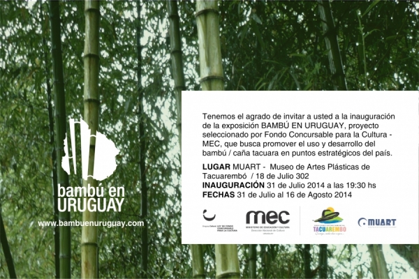 Inaugura "Bamb&uacute; en el Uruguay" en el MUART de Tacuaremb&oacute;.
