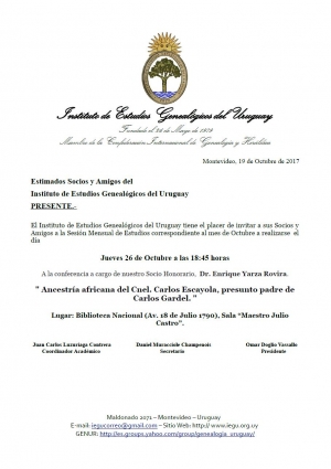 Invitaci&oacute;n a conferencia