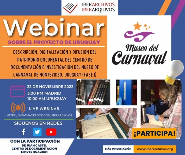D&iacute;a del Archiv&oacute;logo con webinar sobre el proyecto del Museo del Carnaval