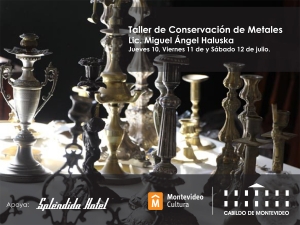 Taller sobre conservaci&oacute;n de metales en el Cabildo de Montevideo.