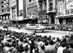 Desfile de la Locomoción por 18 de Julio, año 1948