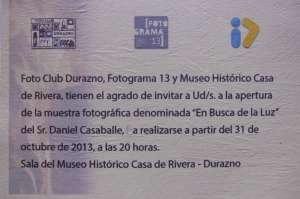 31 de octubre: Inaugura exposici&oacute;n fotogr&aacute;fica en Museo 'Casa Rivera' de Durazno